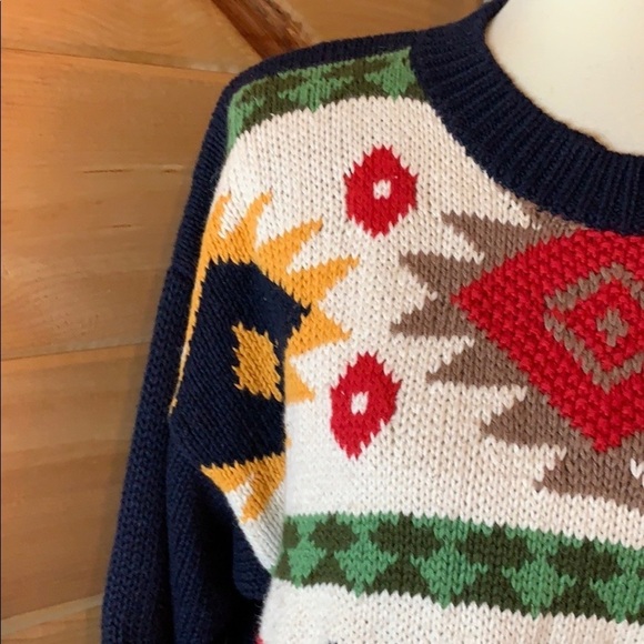 Vintage Lewis-Henry sweater with Aztec / Southwest design - Picture 6 of 9